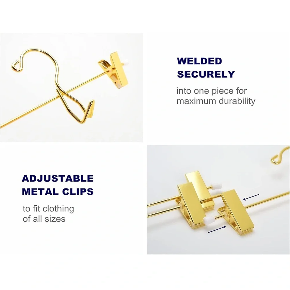 🔟 Gold Metal Hangers Set
